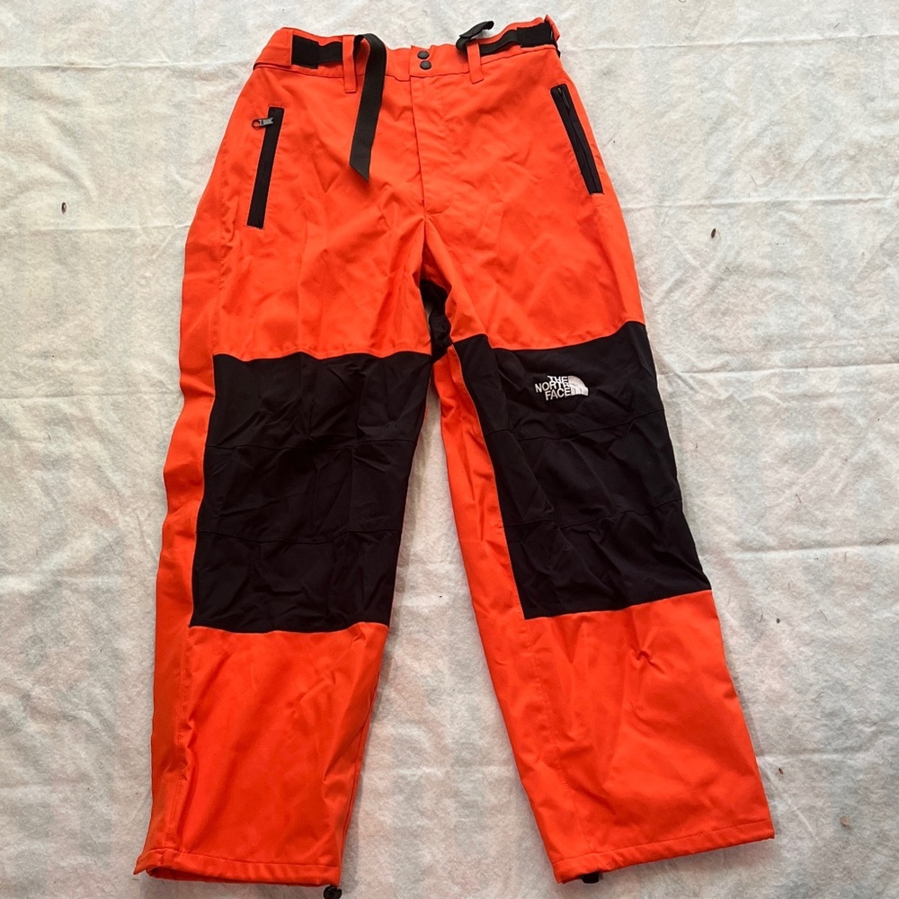The North Face Men's Orange and Black Ski Shell Pants
